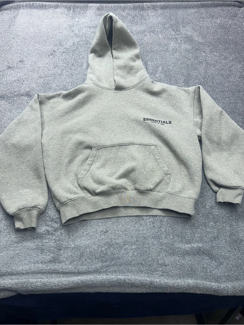 Essentials Men’s Gray Crewneck Hoodie Sweatshirt